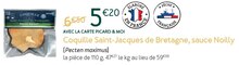 Picard Liergues - Coquille Saint-Jaques de Bretagne, sauce Noilly Promo Coquille Saint-Jaques de Bretagne, sauce Noilly dans le catalogue Picard "Un avant-goût de fêtes" à Liergues