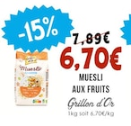 Muesli aux fruits - GRILLON D'OR dans le catalogue Naturalia