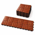 Dalle terrasse bois acacia marron foncé, L.30 x l.30 cm x Ep.12 mm - CREAGREEN en promo chez LEROY MERLIN Dalle terrasse bois acacia marron foncé, L.30 x l.30 cm x Ep.12 mm - CREAGREEN dans le catalogue LEROY MERLIN