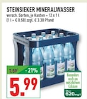 STEINSIEKER MINERALWASSER für 5,99 € bei Marktkauf im Angebot STEINSIEKER MINERALWASSER im aktuellen Marktkauf Prospekt
