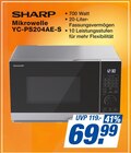 Mikrowelle YC-PS204AE-S Angebote von Sharp bei famila Nordost Langenhagen für 69,99 €