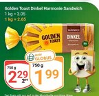 Dinkel Harmonie Sandwich im Angebot bei GLOBUS in Hoyerswerda Dinkel Harmonie Sandwich Angebote von Golden Toast bei GLOBUS Hoyerswerda für 1,99 €