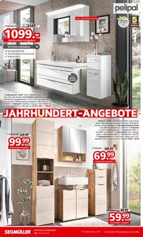 Bad-Spiegelschrank im aktuellen Segmüller Prospekt (München) Bad-Spiegelschrank im Segmüller Prospekt "100 Jahre Segmüller - Highlight Angebote" mit 56 Seiten (München)