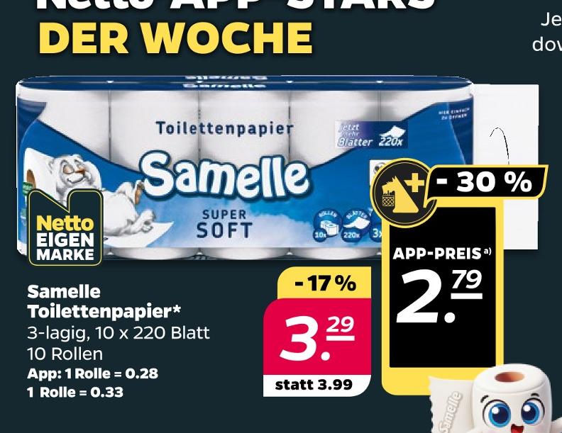 Samelle Toilettenpapier