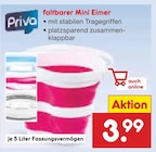 faltbarer Mini Eimer Angebote von Priva bei Netto Marken-Discount Castrop-Rauxel für 3,99 €