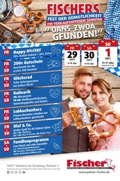 Polstermöbel Fischer Prospekt für Straubing mit 1 Seite Polstermöbel Fischer Prospekt für Straubing: "FEST DER GEMÜTLICHKEIT", 1 Seite, 29.09.2023 - 02.10.2023
