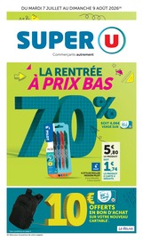 Prospectus Supermarchés Super U en cours à Dardilly et alentours, "Super U", 32 pages, 07/07/2026 - 09/08/2026 Catalogue Supermarchés Super U en cours à Dardilly et alentours, "Super U", 32 pages, 07/07/2026 - 09/08/2026