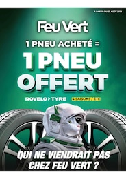 Catalogue Feu Vert à Châteaufort, avec 1 page Prospectus Feu Vert à Châteaufort, "1 PNEU ACHETÉ = 1 PNEU OFFERT", 1 page, 27/08/2025 - 23/09/2025
