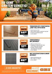 OBI Prospekt für Trittau mit 1 Seite OBI Prospekt für Trittau: SO GEHT GARTEN GÜNSTIG!, 1 Seite, 01.03.2023 - 31.03.2023