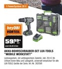 Akku-Bohrschrauber-Set "Mobile Werkstatt" Angebot in Wittmund Akku-Bohrschrauber-Set "Mobile Werkstatt" im aktuellen Prospekt bei OBI in Wittmund