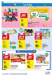 Promotion Lait Demi-Écrémé dans le prospectus Carrefour Market, valable du 19/09/2023 au 01/10/2023 Promo Lait Demi-Écrémé dans le catalogue Carrefour Market du moment à la page 18