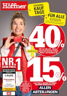 Sitzmöbel im aktuellen Höffner Prospekt (Fürth) Sitzmöbel im Höffner Prospekt "PERSONALKAUFTAGE" mit 1 Seiten (Fürth)