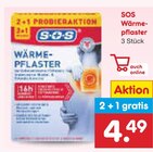 Wärmepflaster von SOS für 4,49 € bei Netto Marken-Discount im Angebot Wärmepflaster von SOS im aktuellen Netto Marken-Discount Prospekt