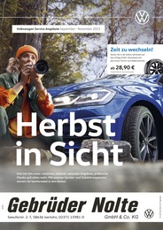 Volkswagen Prospekt für Hemer mit 1 Seite Volkswagen Prospekt für Hemer: "Herbst in Sicht", 1 Seite, 01.09.2023 - 30.11.2023