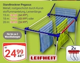 Standtrockner Pegasus 15 m im Angebot bei GLOBUS in Kempen Standtrockner Pegasus 15 m Angebote von Leifheit bei GLOBUS Kempen für 24,99 €