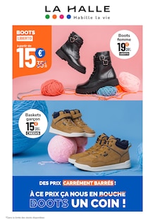 Prospectus La Halle à Montdidier, "À CE PRIX ÇA NOUS EN BOOTS UN COIN !", 1 page de promos valables du 12/11/2025 au 02/12/2025