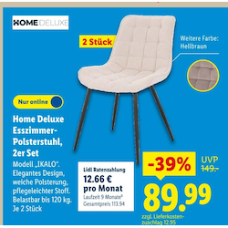 Esszimmer-Polsterstuhl, 2er Set