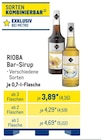 Bar-Sirup im METRO Prospekt Bar-Sirup von RIOBA im aktuellen METRO Prospekt für 4,16 €