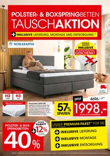 Boxspringbett im aktuellen ZurbrĂĽggen Prospekt (Essen) Boxspringbett im ZurbrĂĽggen Prospekt "POLSTER- & BOXSPRINGBETTEN TAUSCHAKTION" mit 4 Seiten (Essen)