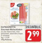 Gourmet-Rohschinken von Gut&Günstig für 2,99 € bei EDEKA im Angebot Gourmet-Rohschinken von Gut&Günstig im aktuellen EDEKA Prospekt