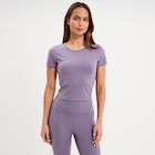 T-shirt de sport court ajusté violet femme - La Halle T-shirt de sport court ajusté violet femme à 9,99 € dans le catalogue La Halle