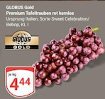 Aktuelles Premium Tafeltrauben rot kernlos Angebot bei GLOBUS in Duisburg ab 4,44 €