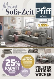 Aktueller PFIFF Möbel Möbel & Einrichtung Prospekt in Sternberg und Umgebung, "MEINE SOFA ZEIT" mit 20 Seiten, 21.02.2026 - 21.03.2026