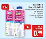 Unsere Frische Fettarme Milch Angebote von Sachsen Milch bei Marktkauf Leipzig für 0,99 €