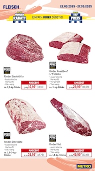 Roastbeef im METRO Prospekt "Wochenangebote Gastro + Gewinnspiel + MonatsMenü" mit 42 Seiten (Aachen)