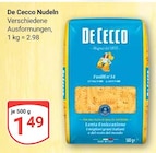 Nudeln im Angebot bei GLOBUS in Pirmasens Nudeln Angebote von De Cecco bei GLOBUS Pirmasens für 1,49 €
