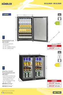 Kühlschrank im aktuellen METRO Prospekt (Böblingen) Kühlschrank im METRO Prospekt "Wochenangebote Händler + Händler-Mix" mit 29 Seiten (Böblingen)