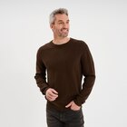 Promo Pull col rond manches longues marron foncé homme à 15,00 € dans le catalogue La Halle à Castres