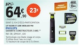 Lot rasoir et lame oneblade pro - PHILIPS dans le catalogue E.Leclerc