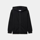 Sweat zippé à capuche en molleton noir garçon - La Halle Sweat zippé à capuche en molleton noir garçon à 8,99 € dans le catalogue La Halle