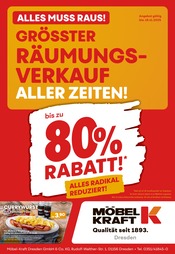 Aktueller Möbel Kraft Möbel & Einrichtung Prospekt in Lommatzsch und Umgebung, "bis zu 80% RABATT!" mit 1 Seite, 12.11.2025 - 18.11.2025