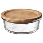 Aktuelles + Vorratsbehälter mit Deckel rund Glas/Bambus 400 ml Angebot bei IKEA in Stuttgart ab 4,49 €