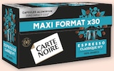 -60% de remise immédiate sur le 2ème produit identique sur la gamme café capsules Carte Noire compatible Nespresso - Carte Noire en promo chez Super U Calais