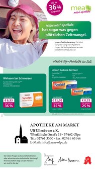Aktueller mea - meine apotheke Prospekt "Unsere Juli-Angebote" für Olpe Aktueller mea - meine apotheke Prospekt für Olpe mit Seiten