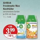 Freshmatic Max Nachfüller Cotton & Weißer Flieder im V-Markt Prospekt Freshmatic Max Nachfüller Cotton & Weißer Flieder von AirWick im aktuellen V-Markt Prospekt für 3,99 €