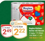 Küchentücher mit Herzen bei GLOBUS im Zwickau Prospekt für 2,22 €