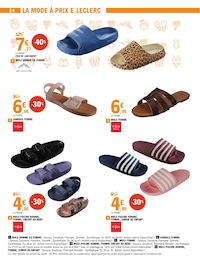 Offre Mules Homme dans le catalogue E.Leclerc du moment à la page 24