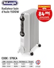 Radiateur bain d'huile 1500W - DELONGHI en promo chez Screwfix Radiateur bain d'huile 1500W - DELONGHI dans le catalogue Screwfix