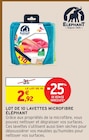 Lot de 10 lavettes microfibre - ELEPHANT en promo chez Intermarché Express Lot de 10 lavettes microfibre - ELEPHANT dans le catalogue Intermarché Express