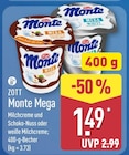 Monte Mega Milchcreme und Schoko-Nuss bei ALDI Nord im St. Michaelisdonn Prospekt für 1,49 €