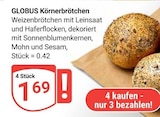 Aktuelles Körnerbrötchen Angebot bei GLOBUS in Saarbrücken ab 0,42 €