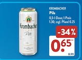 Pils Angebote von Krombacher bei ALDI SÜD Schweinfurt für 0,65 €