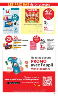 Promotion Pizza surgelée dans le prospectus Super U, valable du 22/09/2026 au 04/10/2026 Promo Pizza surgelée dans le catalogue Super U du moment à la page 21