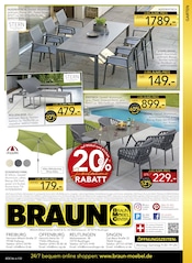 Tisch im BRAUN Möbel-Center Prospekt in Lörrach Aktueller BRAUN Möbel-Center Prospekt mit Tisch, "OUTDOOR-MOMENT", Seite 2