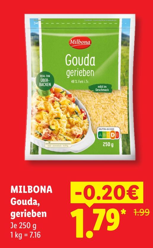 Gouda, gerieben