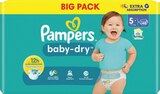 Windeln Baby Dry Gr.5+ Junior Plus (12-17kg), Big Pack Angebote von Pampers bei dm-drogerie markt St. Ingbert für 16,95 €